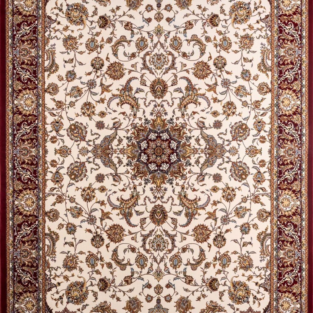 ΧΑΛΙ ROYAL SILK 003/C CREAM-RED - 160cm x 235cm 2004796 - Klonaras