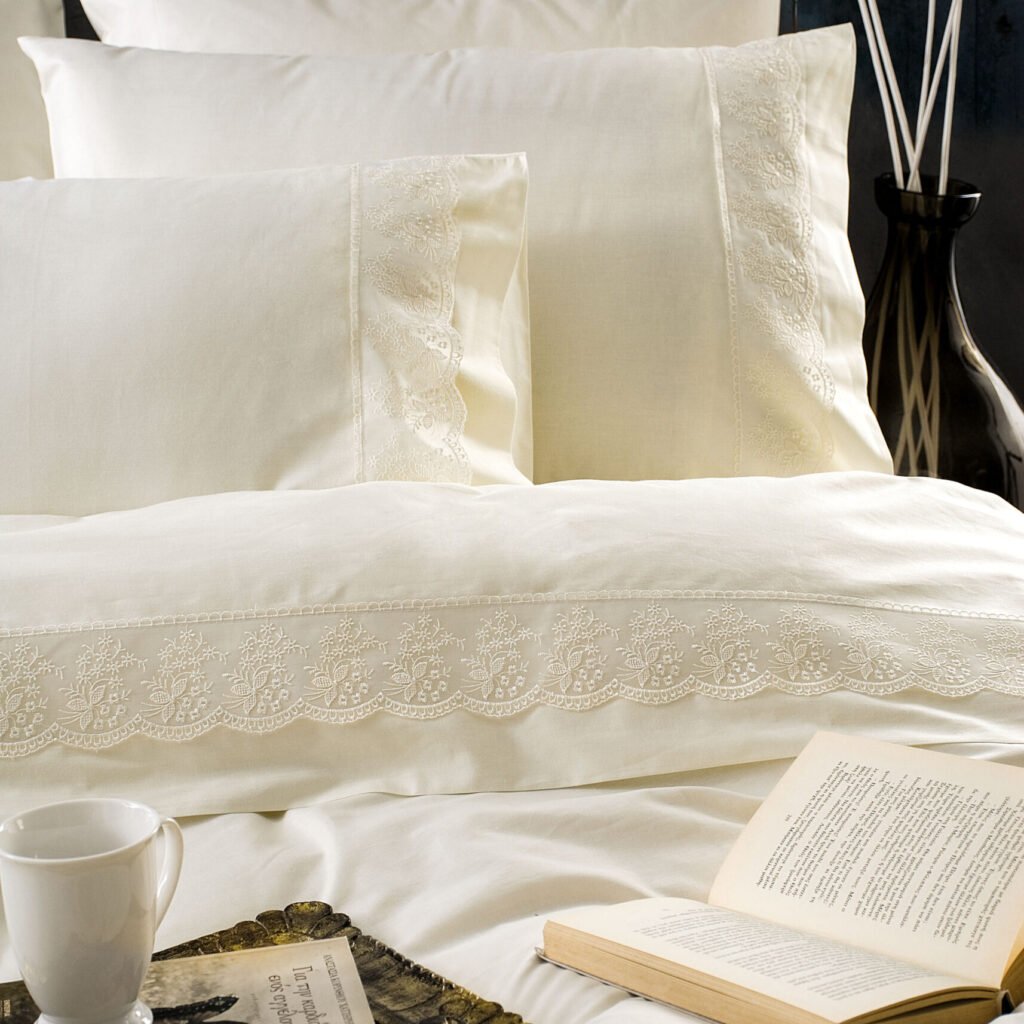 HELGA - ΣΕΤ ΣΕΝΤΟΝΙΑ ΜΕ ΔΑΝΤΕΛΑ 4 ΤΕΜ. - ΕΚΡΟΥ - ΥΠΕΡΔΙΠΛΟ (230X260) - Rythmos