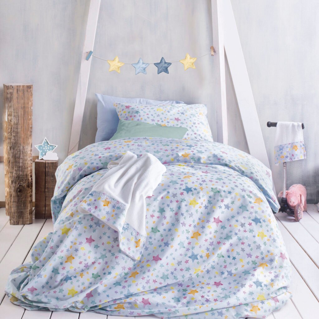 GLOW - ΣΕΤ ΠΑΠΛΩΜΑΤΟΘΗΚΗ ΠΑΙΔΙΚΗ 2 ΤΕΜ. - ΜΠΛΕ - ΗΜΙΔΙΠΛΟ (160X250) - Rythmos