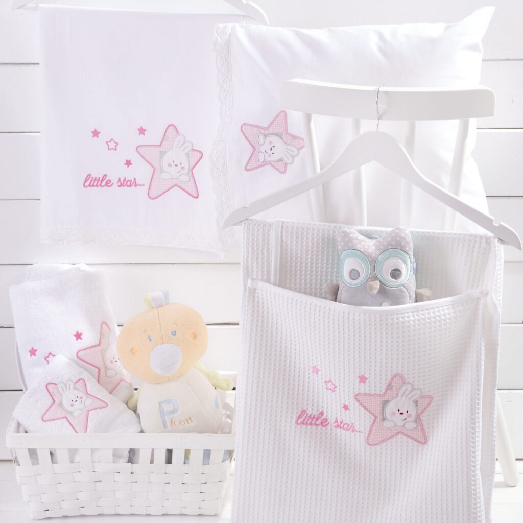 ASTRO ΡΟΖ - KOYBEΡΤΑ ΠΙΚΕ ΜΕ ΚΕΝΤΗΜΑ (110Χ140) - ΡΟΖ - 110X140 - Rythmos