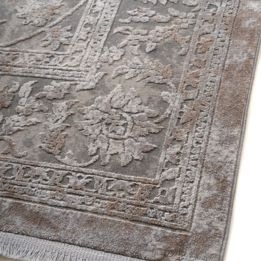 Alternative view of ΧΑΛΙ LUXURIOUS SILK 6789 GREY BEIGE - 080cm x 150cm 2004334 - Klonaras