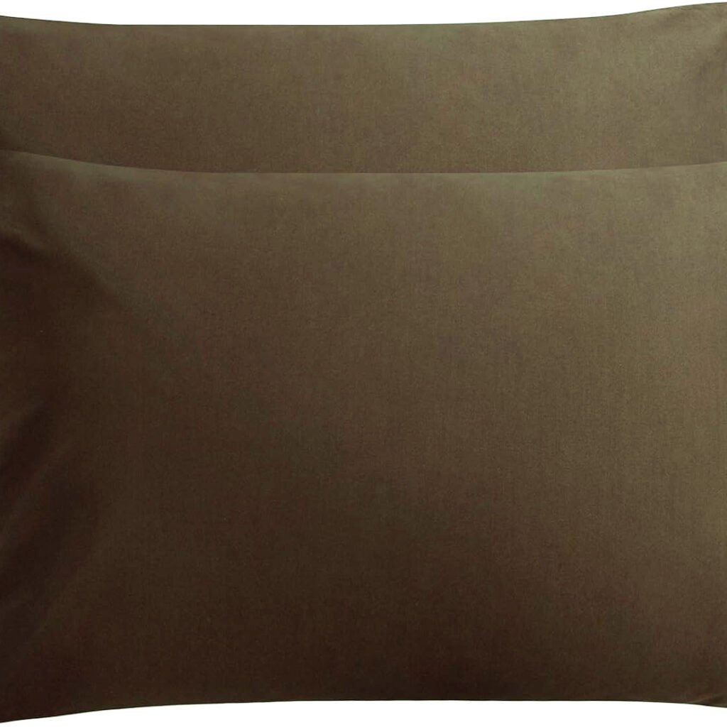 Ζεύγος Μαξιλαροθήκες Le Blanc Μονόχρωμες Brown 50Χ70