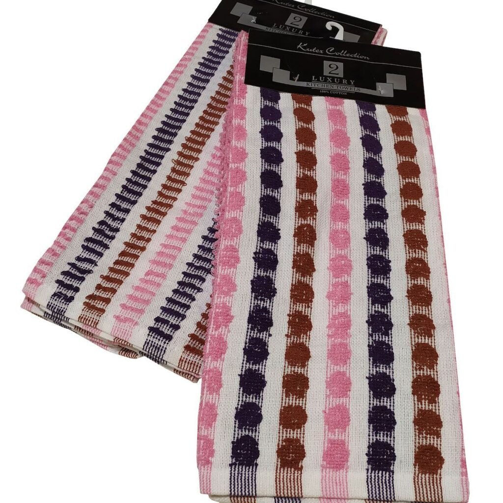 Σετ Ποτηρόπανα 2τεμ.ΚΟΜΒΟΣ πετσετέ LUXURY 100% Cotton 45x65 Pink