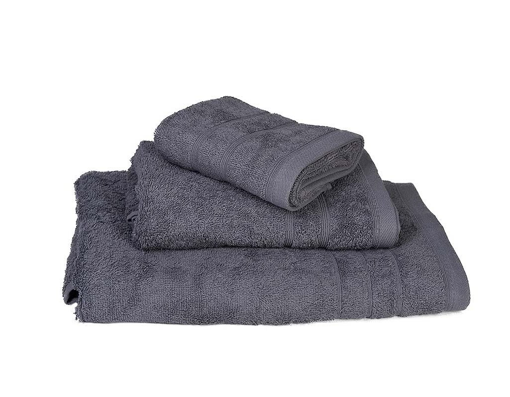 Πετσέτα ΚΟΜΒΟΣ Πεννιέ 500γρ/μ2 Γκρι Χειρός 30x50