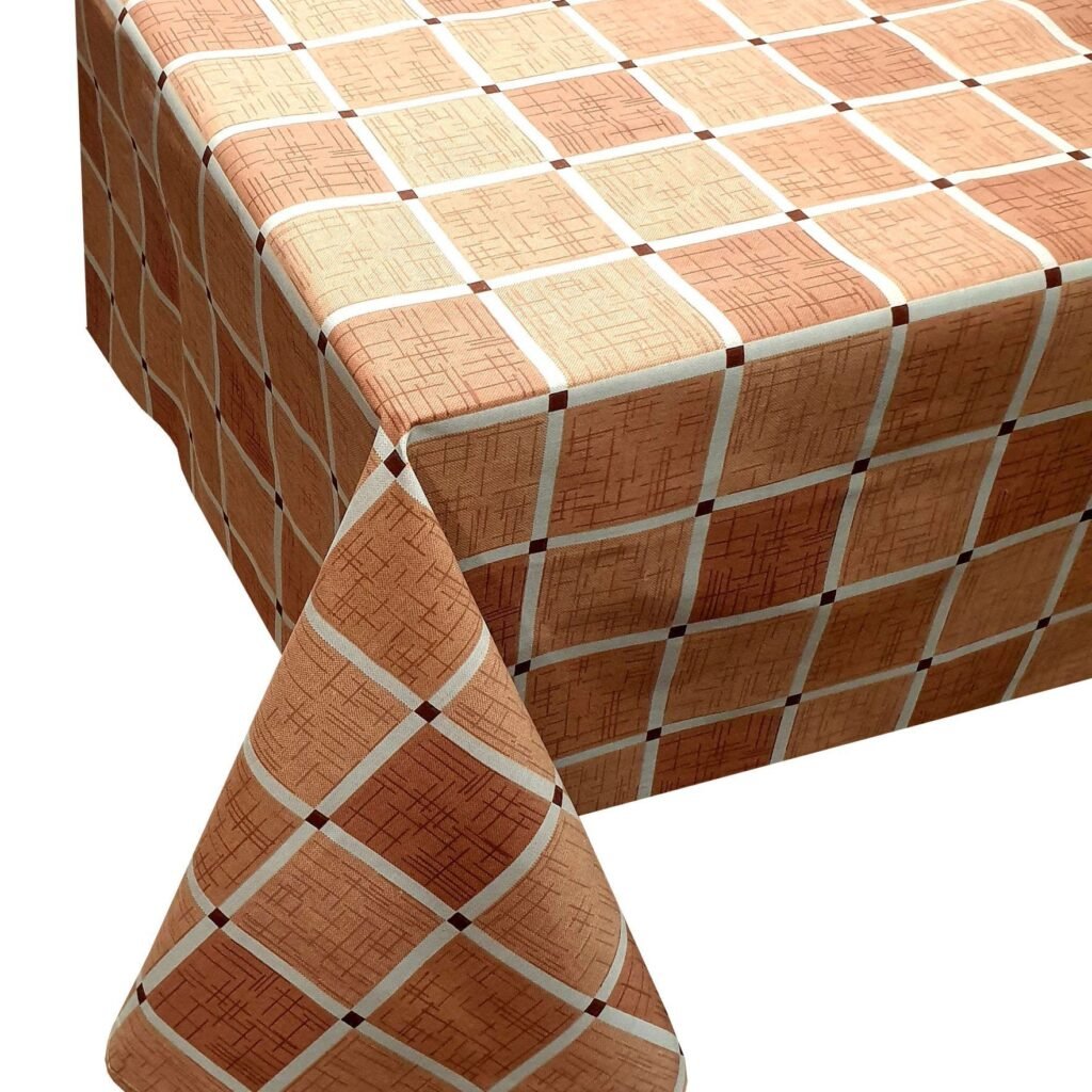 Τραπεζομάντηλο ΚΟΜΒΟΣ Καρό Polycotton Design-2 Beige 140x220