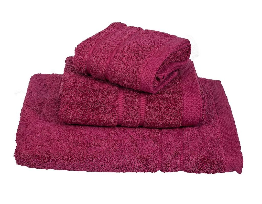Σετ Πετσέτες 3 τμχ Le Blanc Πεννιέ 600γρ/μ2 Crimson (40x60, 50x95, 80x145)