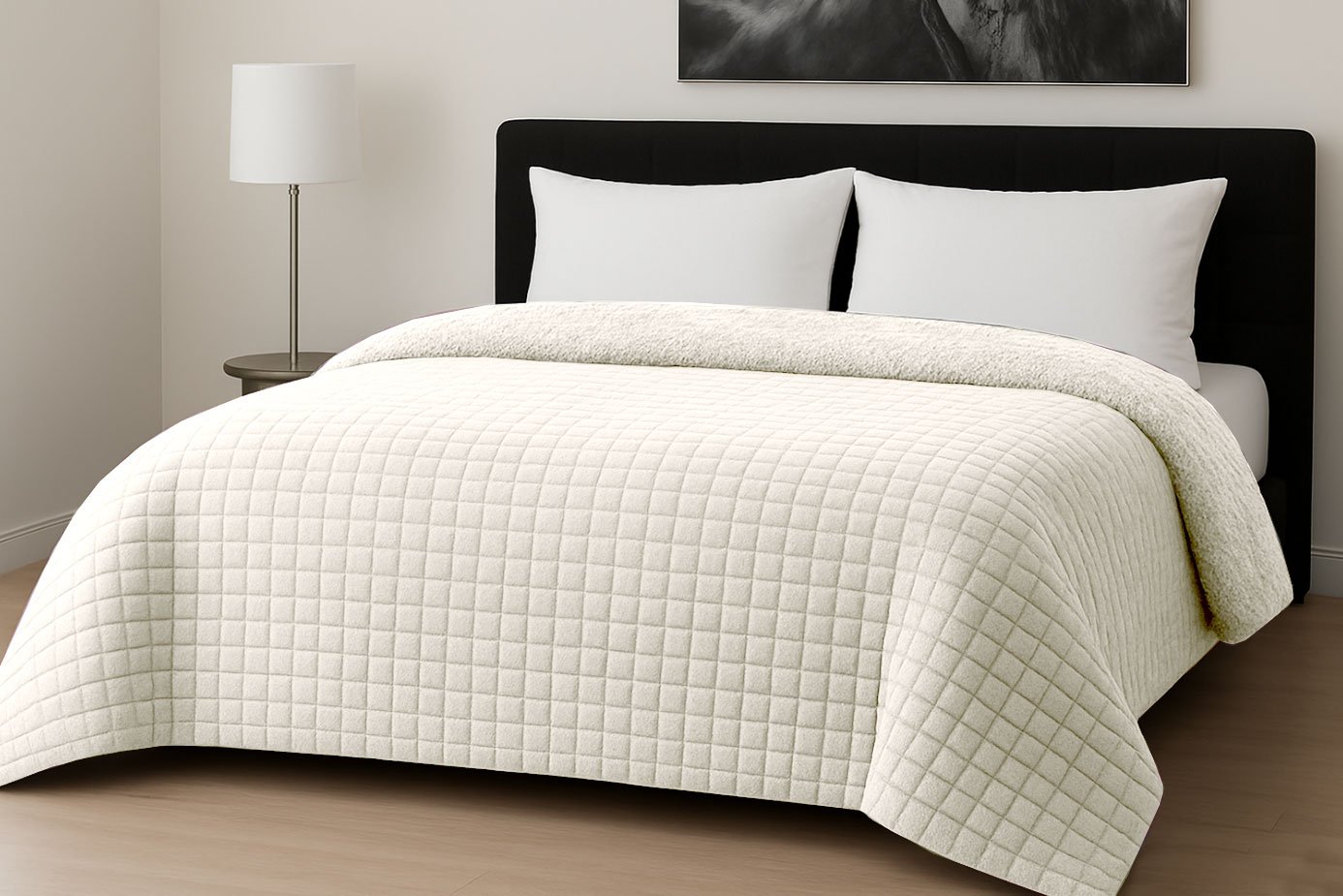 Κουβερτοπάπλωμα Le Blanc Flannel Comfort Σούπερ Υπέρδιπλο 260Χ240 700gsm RIB CUT Ivory