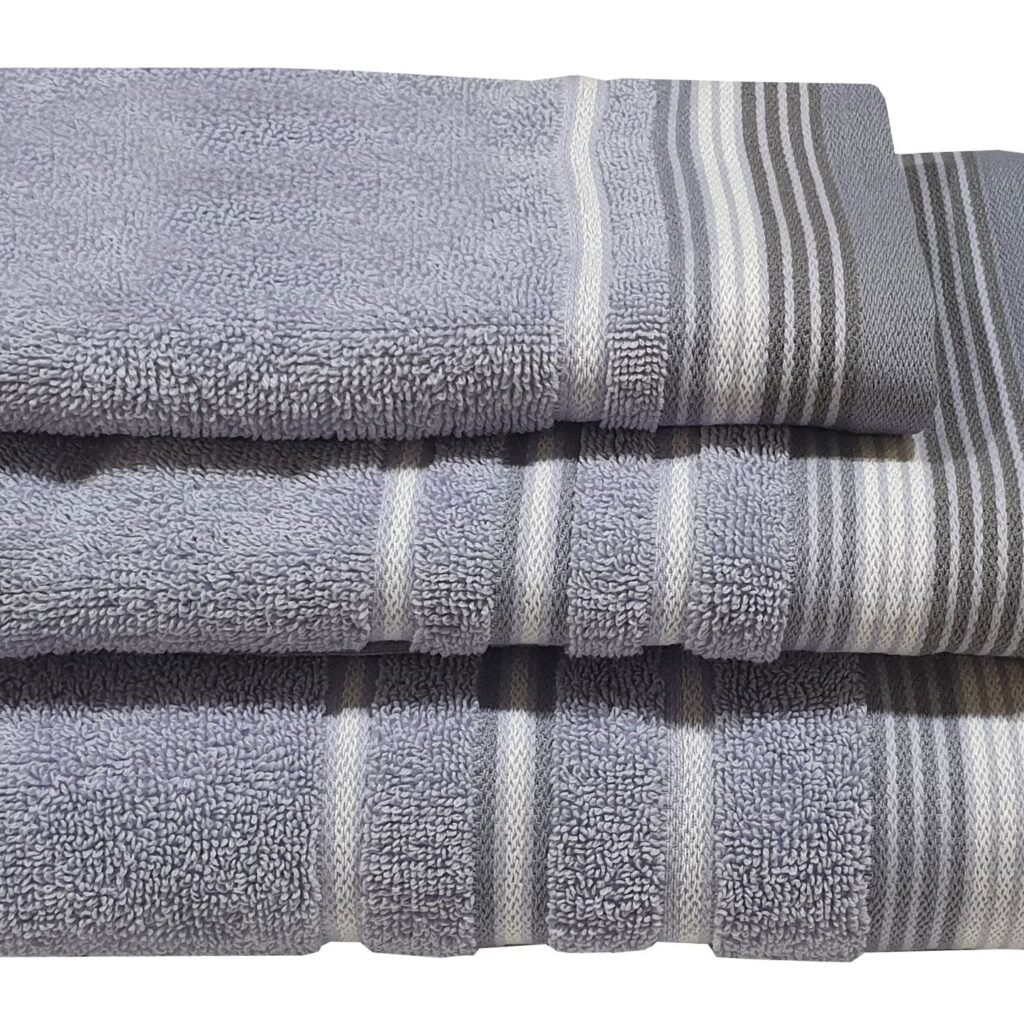 Πετσέτα ΚΟΜΒΟΣ Satin Stripe Πεννιέ 450γρ/m2 100% Cotton Σώματος Levanda 70x140