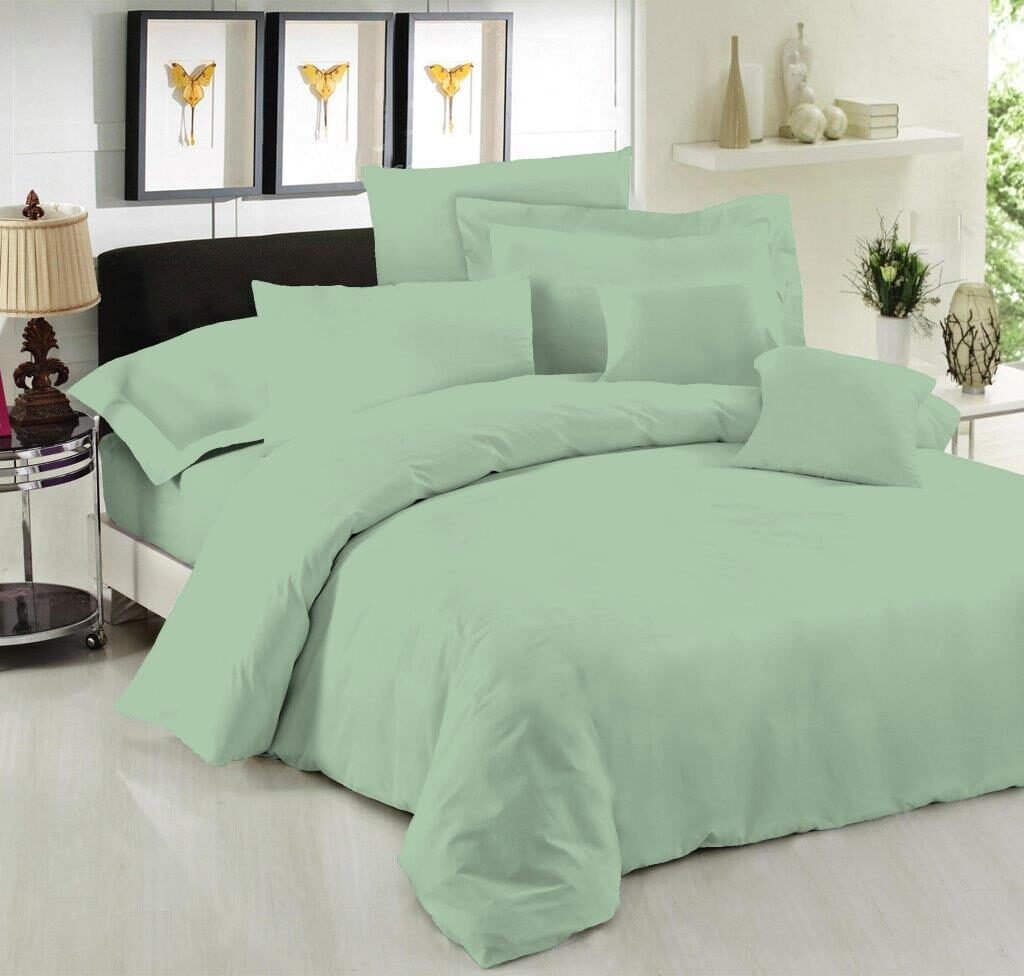 Σεντόνι Μεμονομένο LeBlanc Μονόχρωμο Polycotton 50/50 TC144 Green Μονό με λάστιχο 100x200+35