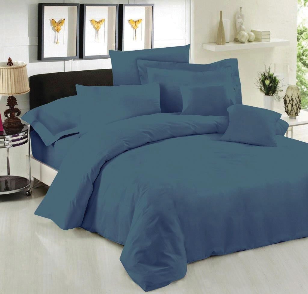 Σεντόνι Μεμονομένο LeBlanc Μονόχρωμο Polycotton 50/50 TC144 Dusty Blue Υπέρδιπλο 245x270