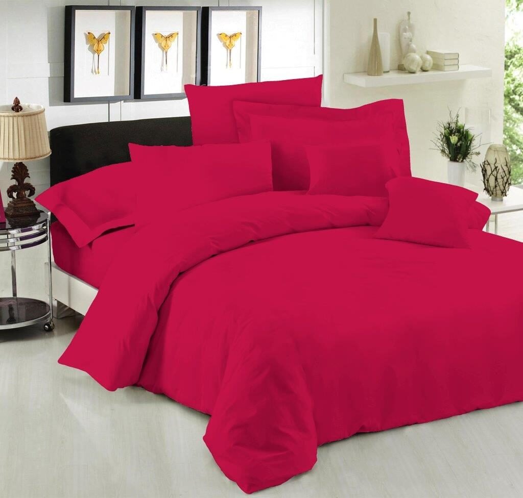 Ζεύγος Μαξιλαροθήκες Φάκελος LeBlanc Μονόχρωμες Polycotton 50/50 TC144 Cherry 50x70