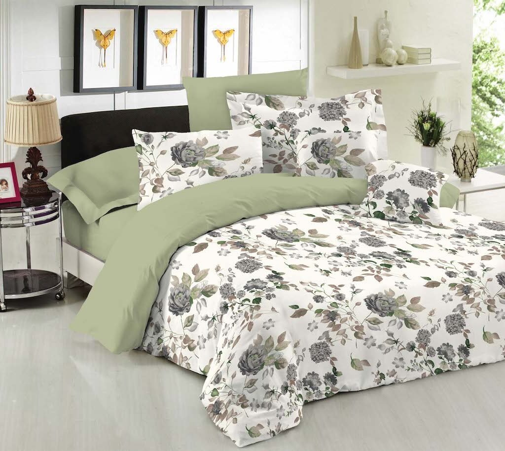 Σετ Πάπλωμα Le Blanc Premium Cotton 100% Rose Olive Υπέρδιπλο 220x240