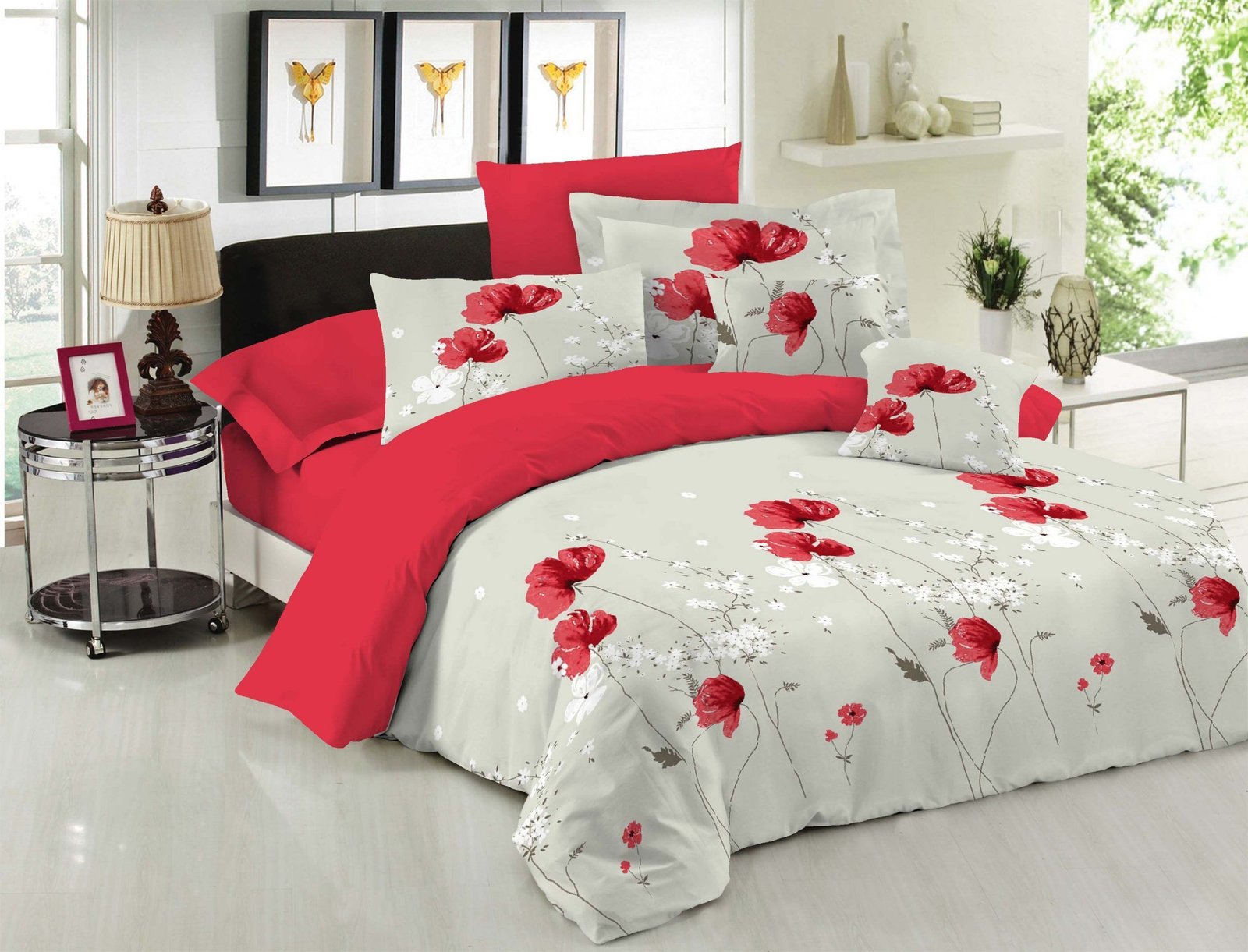 Σετ Κουβερλί Le Blanc Premium Cotton 100% Anemone Red Μονό 160x240