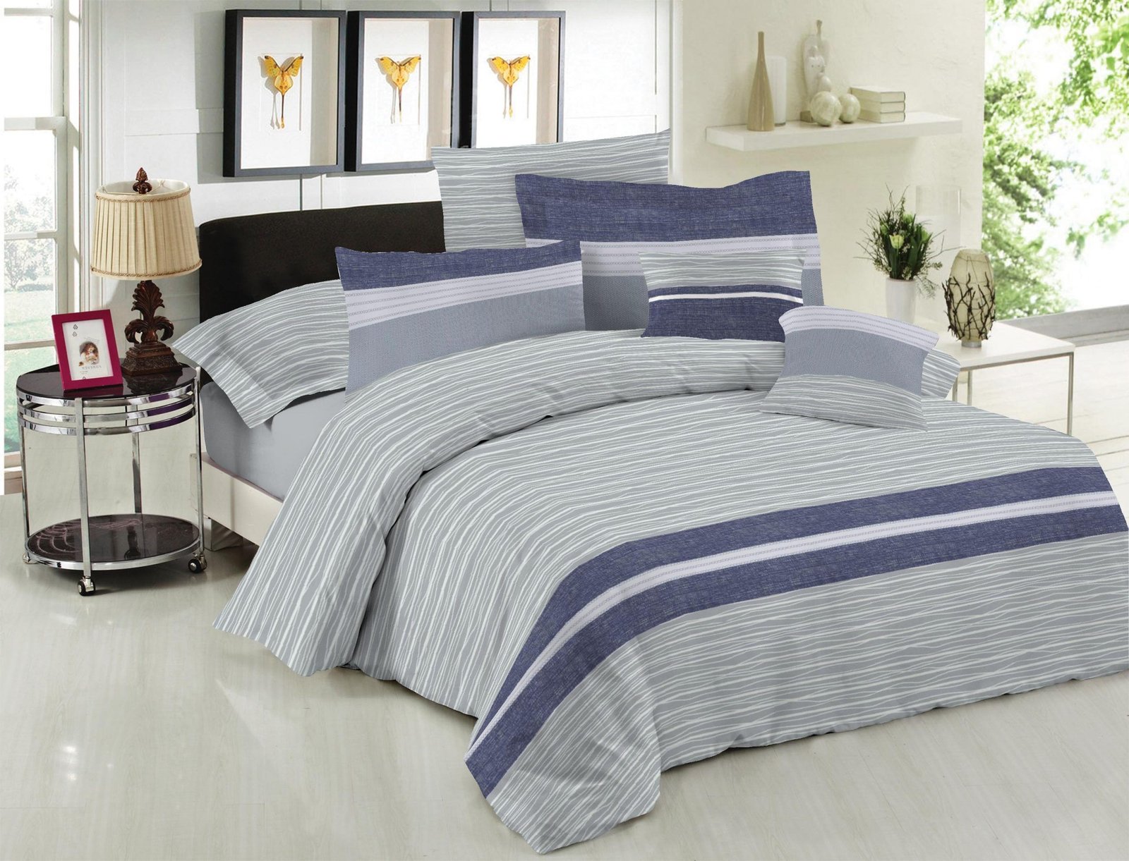 Σετ Κουβερλί Le Blanc Premium Cotton 100% Brooklyn Ice Υπέρδιπλο 220x240