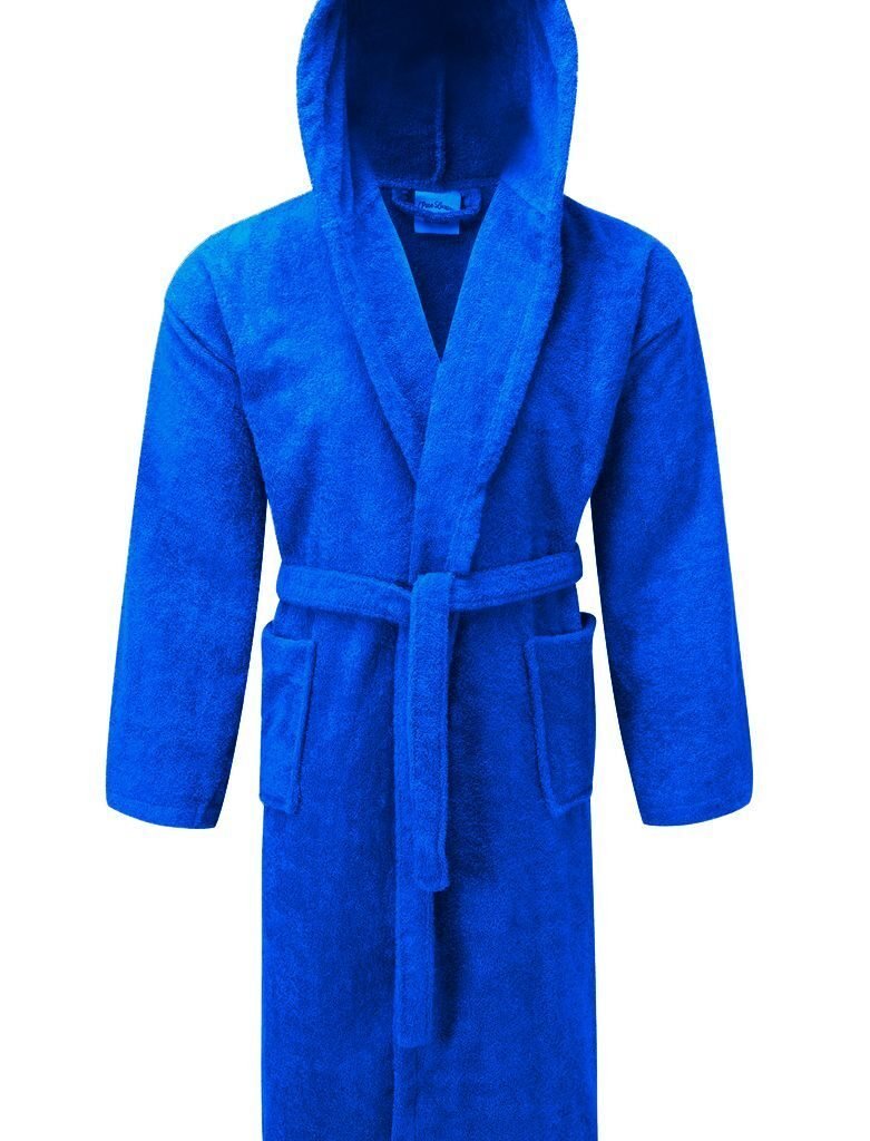 Μπουρνούζι ΚΟΜΒΟΣ Πετσετέ με κουκούλα 400gr/m2 100% Cotton  Blue Extra Large