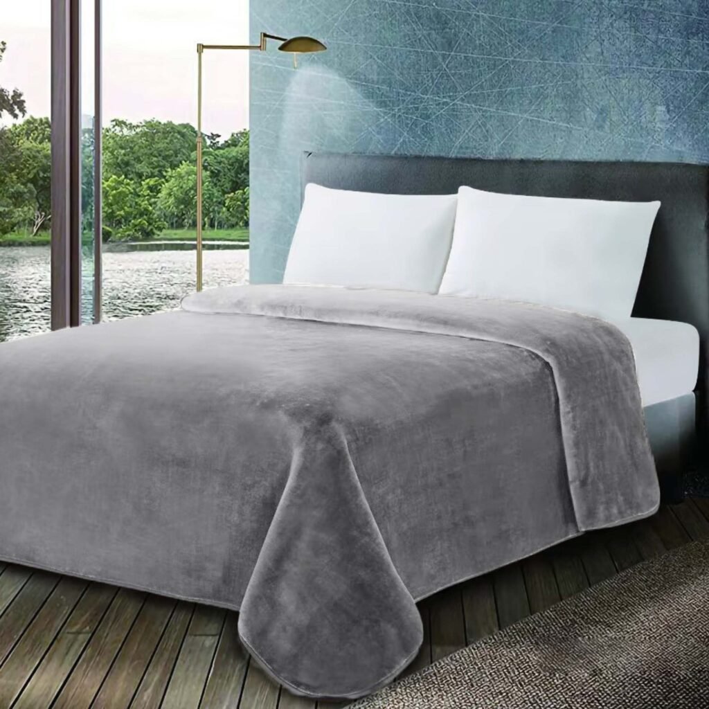 Κουβέρτα Βελουτέ 600gr Μονή 160x220 Frost Grey