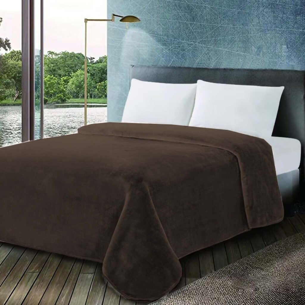 Κουβέρτα ΚΟΜΒΟΣ Βελουτέ 600gr Υπέρδιπλη 220x240 Coffee Quartz