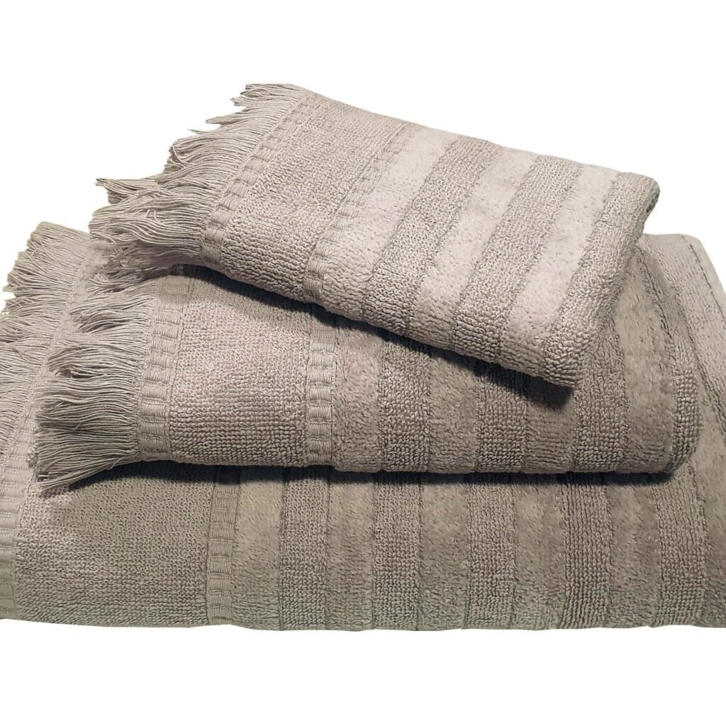 Πετσέτα Le Blanc Πεννιέ Ζακάρ 550gr/m2 PAROS Grey Σώματος 70x140