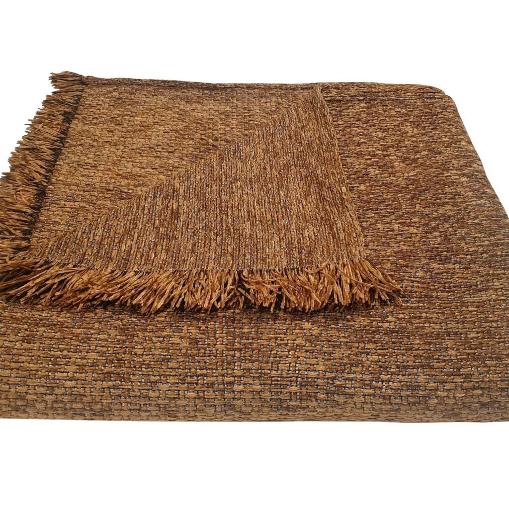 Ριχτάρι ΚΟΜΒΟΣ Σενίλ 2θ 180x240 Ψάθα Light Brown