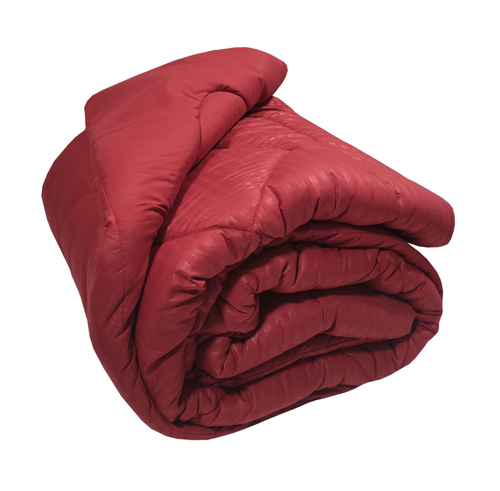 Πάπλωμα Μικροϊνών Stripe ΚΟΜΒΟΣ Bordeaux Satin Stripe - Bordeaux Plain Μονό 160x240