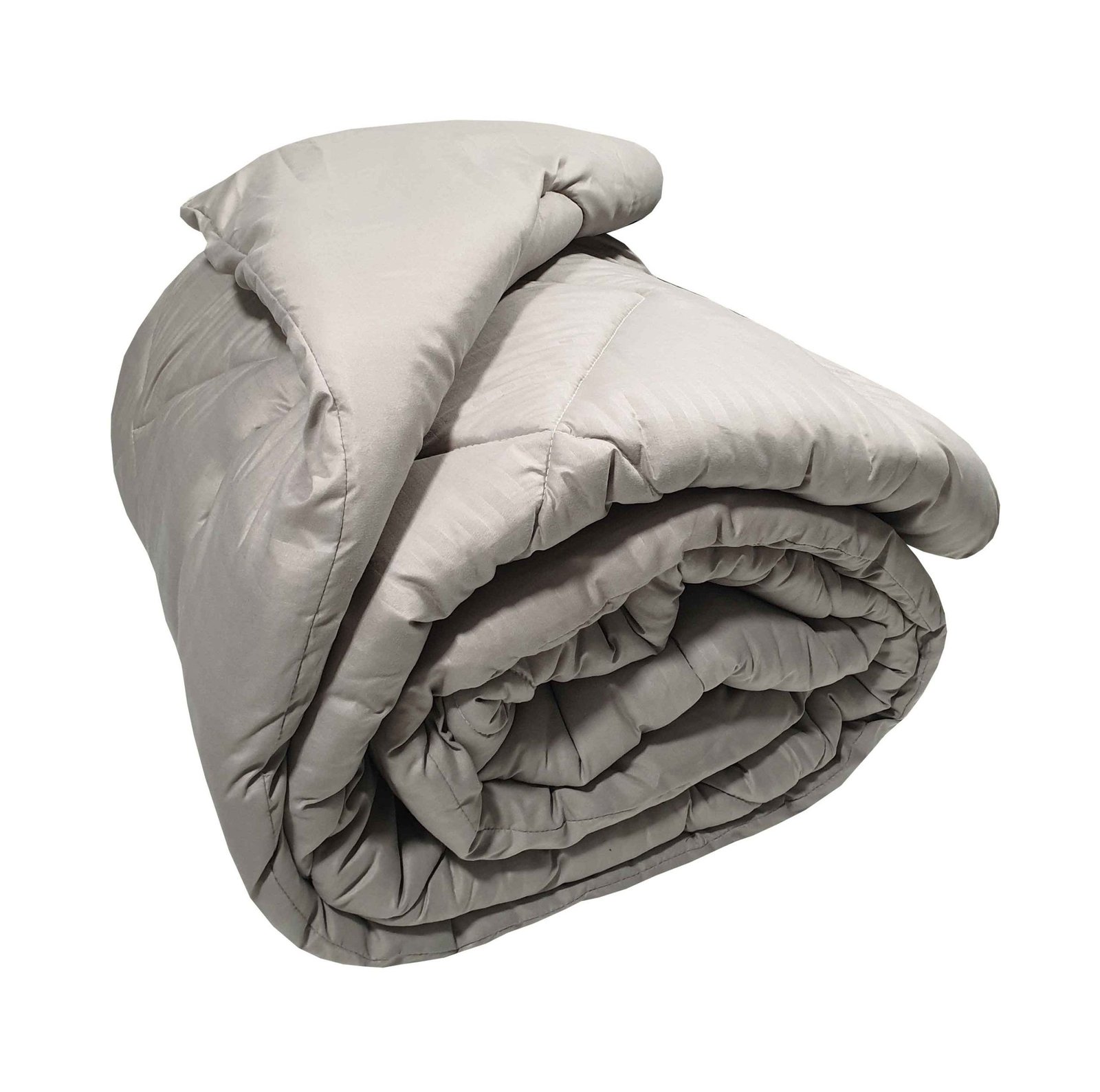 Πάπλωμα Μικροϊνών Stripe ΚΟΜΒΟΣ Beige Satin Stripe - Beige Plain Διπλό 200x240