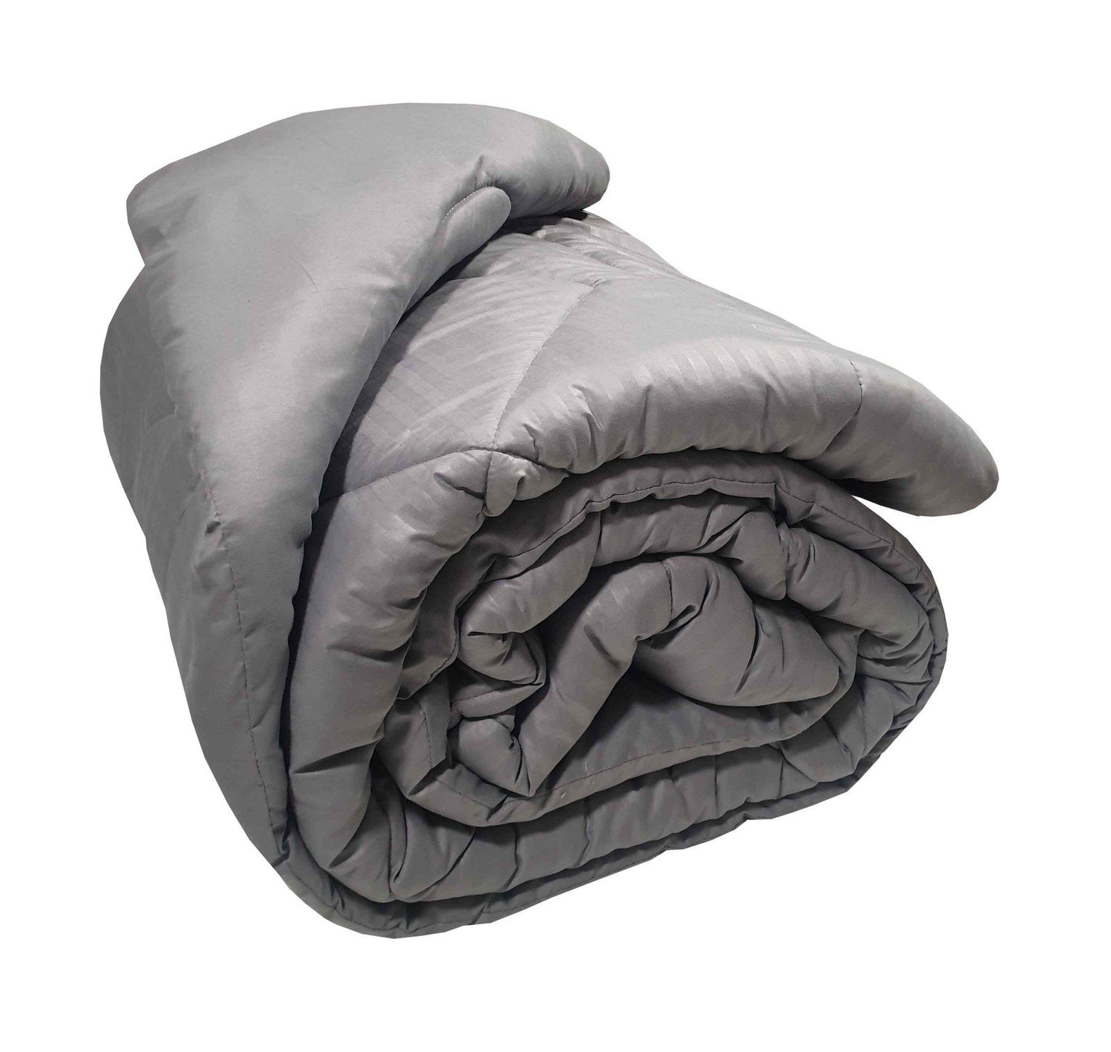 Πάπλωμα Μικροϊνών Stripe ΚΟΜΒΟΣ Grey Satin Stripe - Grey Plain Διπλό 200x240