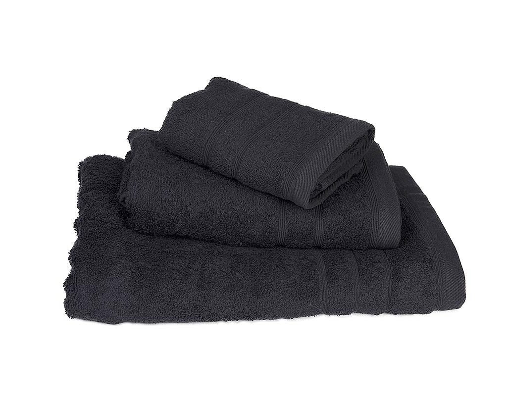 Πετσέτα ΚΟΜΒΟΣ Πεννιέ 500γρ/μ2 Μαύρη Σώματος 70x140