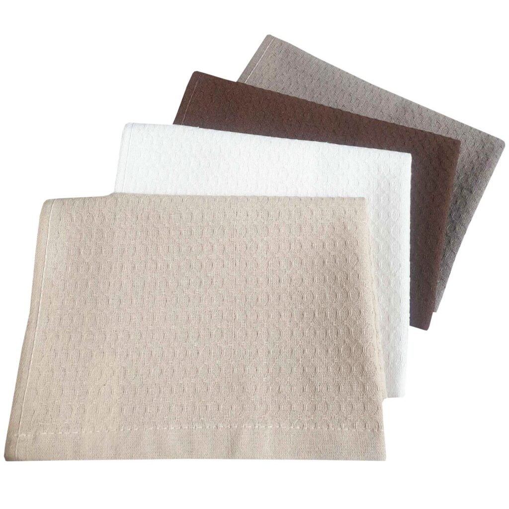 Σετ Ποτηρόπανα 4τεμ.ΚΟΜΒΟΣ Πικέ PLAIN 100% Cotton 40x60 Natural MIX