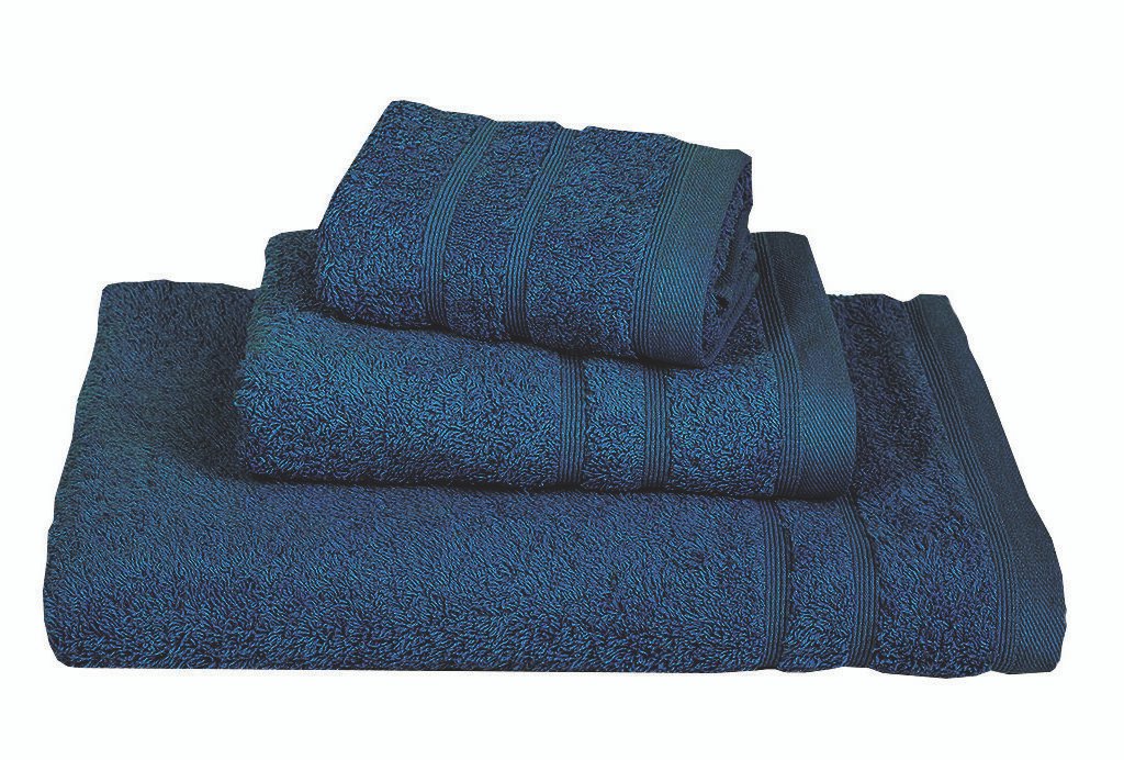 Πετσέτα ΚΟΜΒΟΣ Πεννιέ 500γρ/μ2 Blue Grey Χειρός 40x60