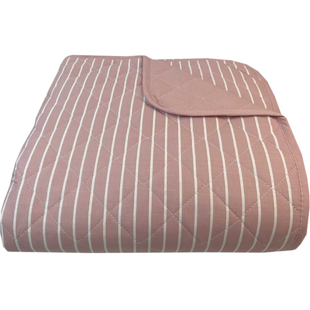 Κουβερλι Υπέρδιπλα 220x240 Stripe Dusty Rose 8453 - Astron Italy
