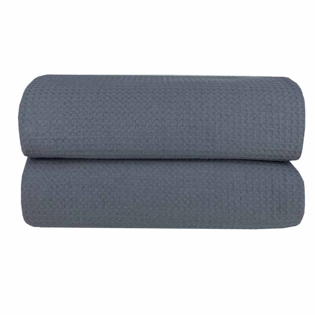 Κουβέρτα Πικέ Μονή Waffle 165χ245 Dark Grey 8636 - Astron Italy