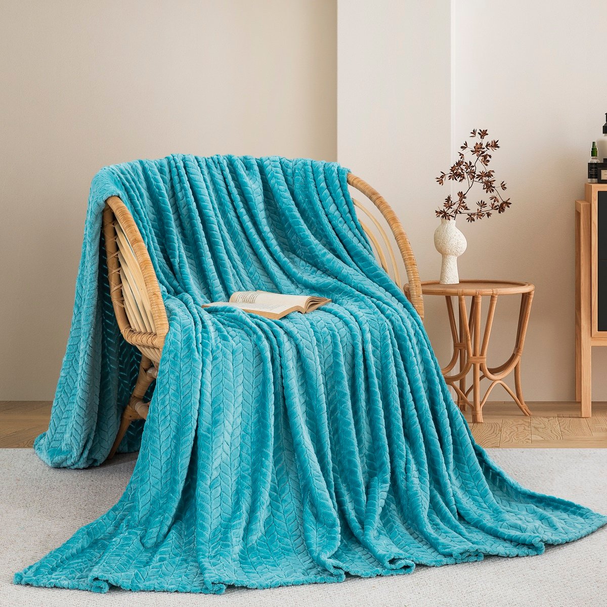 ΚΟΥΒΕΡΤΑ FLEECE ΥΠΕΡΔΙΠΛΟ 220X240 ADAM HOME (550) AQUA(25)
