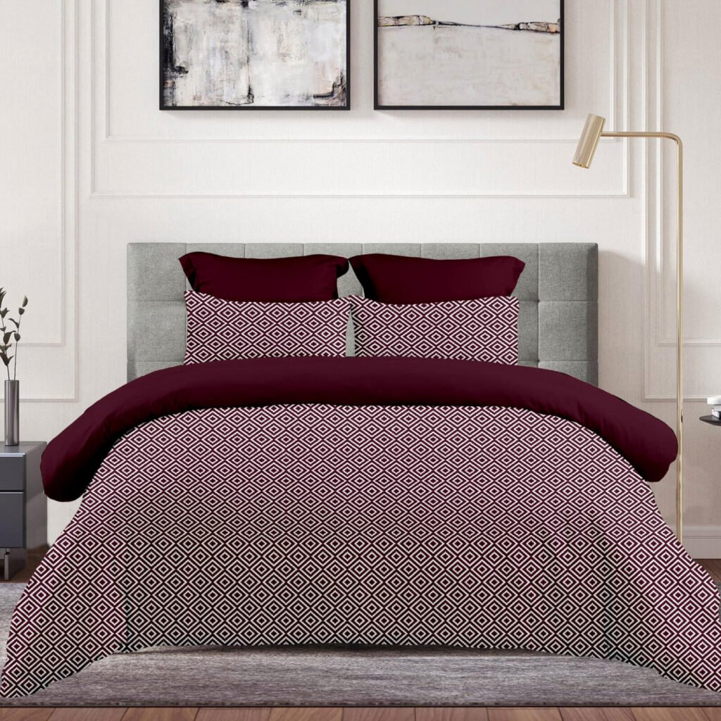 Σεντόνι Με Λάστιχο (160x200+30) Boho Red Wine 9472 - Astron Italy