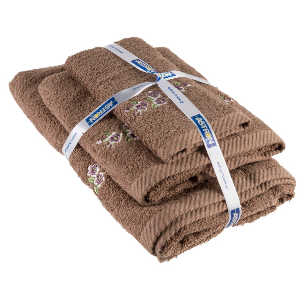 Πετσέτες σετ 3τμχ Light Cigar Design 4 500119 - Astron Italy