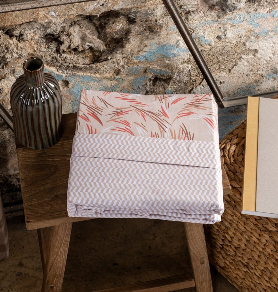 Παπλωματοθήκη "Luna" Paint Terracotta - Διπλή (205x245) - LUNA- COKITEX - Image 3