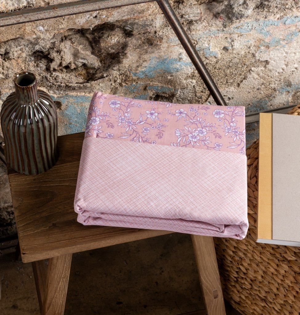 Παπλωματοθήκη "Luna" Fiori Dusty Pink - Γίγας (245×265) - LUNA- COKITEX - Image 3