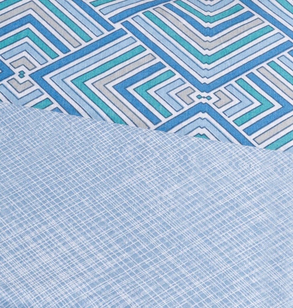 Alternative view of Παπλωματοθήκη "Luna" Echo Blue - Γίγας (245×265) - LUNA- COKITEX