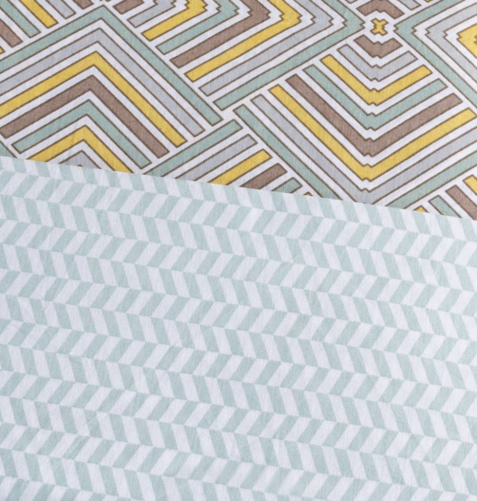 Alternative view of Παπλωματοθήκη "Luna" Echo Sage - Γίγας (245×265) - LUNA- COKITEX