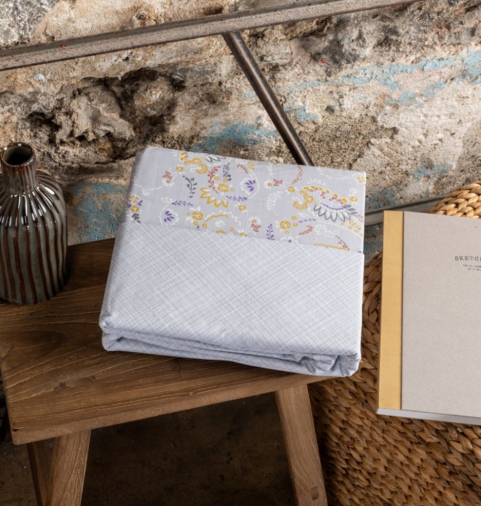 Παπλωματοθήκη "Luna" Lily Grey - Υπέρδιπλη (225x245) - LUNA- COKITEX - Image 3