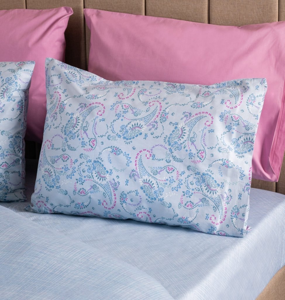 Μαξιλαροθήκες "Luna" Lily - Blue, 50x70 - LUNA PREMIUM- COKITEX