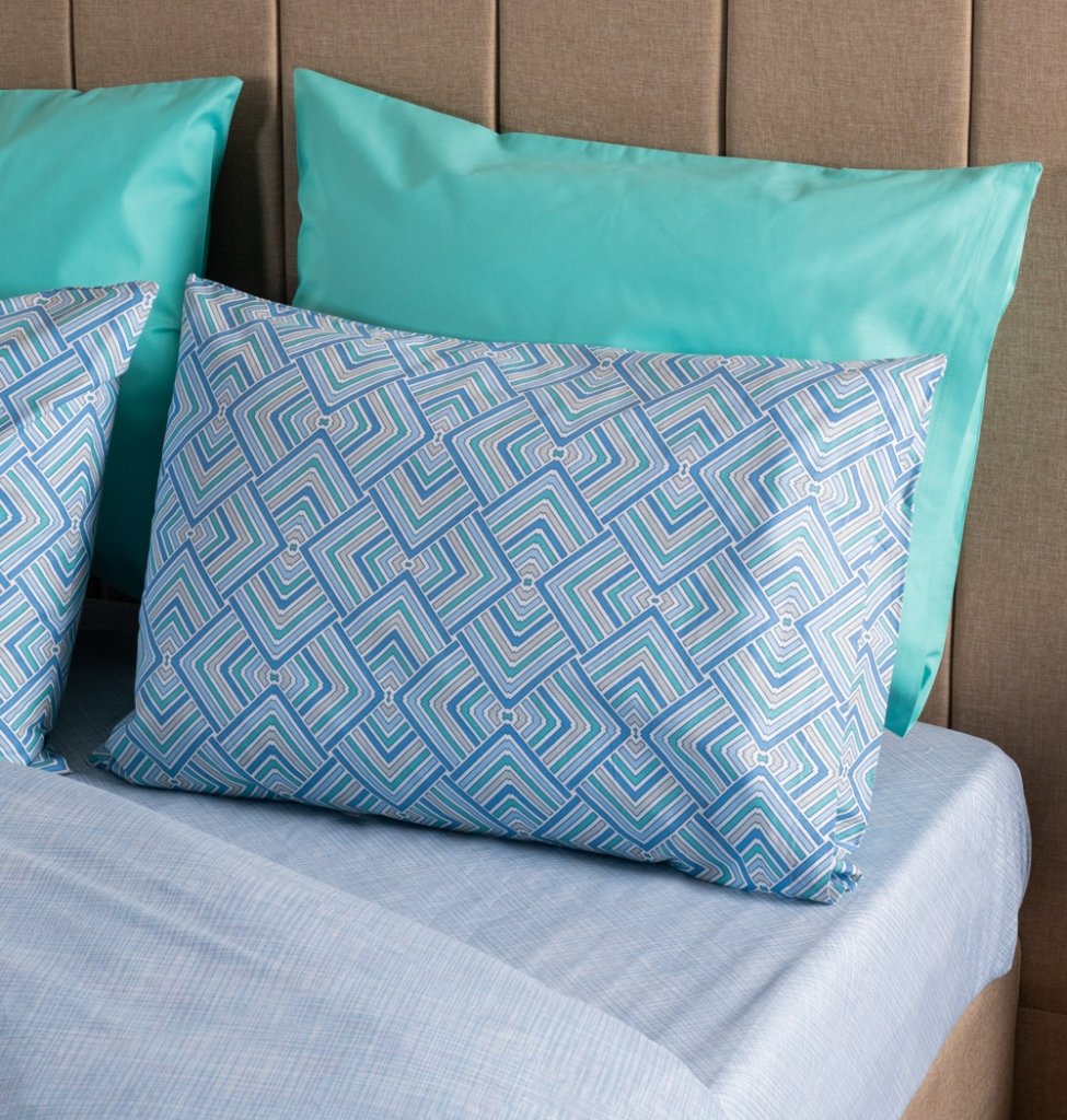 Μαξιλαροθήκες "Luna" Echo - Blue, 50x70 - LUNA PREMIUM- COKITEX