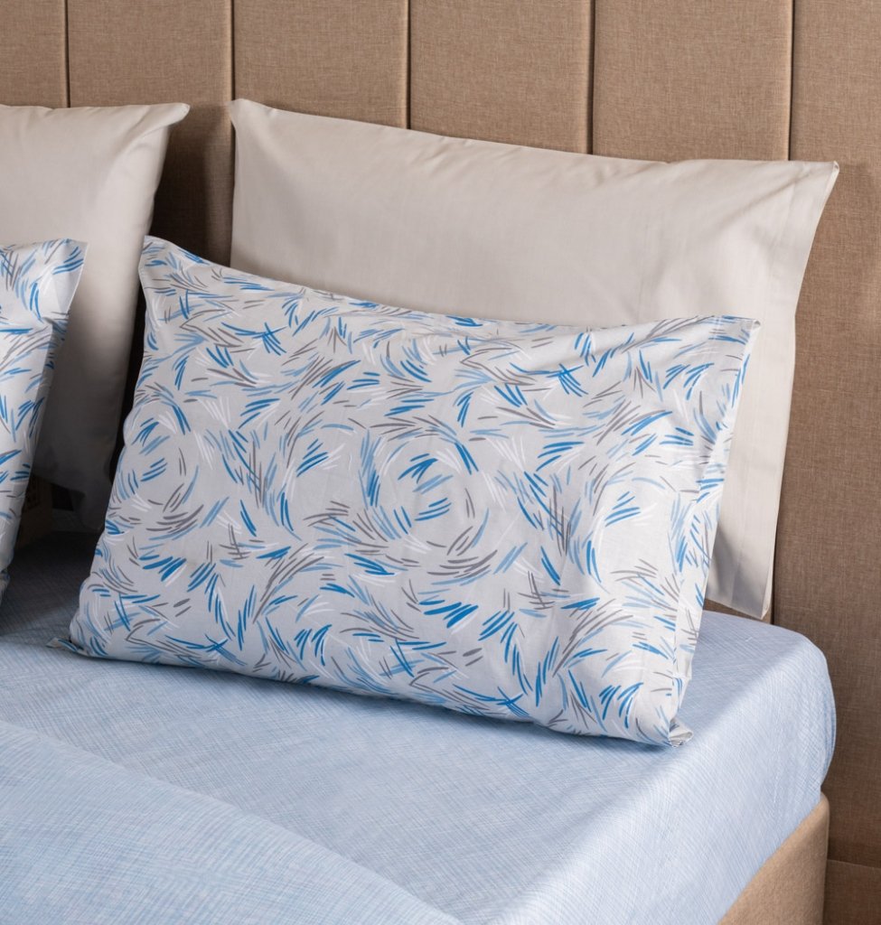 Μαξιλαροθήκες "Luna" Paint - Blue, 50x70 - LUNA PREMIUM- COKITEX