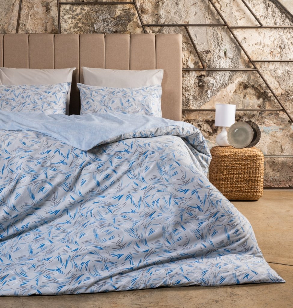 Παπλωματοθήκη "Luna" Paint Blue - Γίγας (245×265) - LUNA- COKITEX