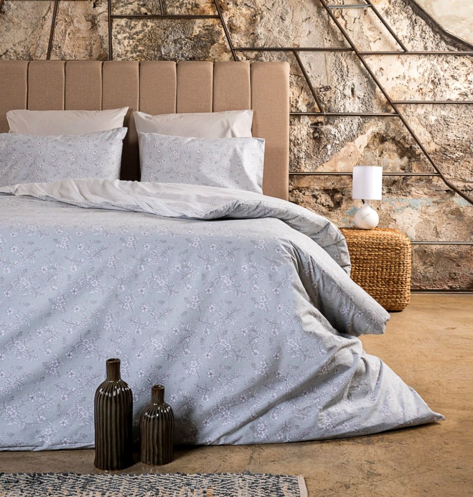 Σεντόνια Σετ "Luna" Fiori Sage - Γίγας (2x 265×280 + 2 μαξ. 50×70) - LUNA- COKITEX