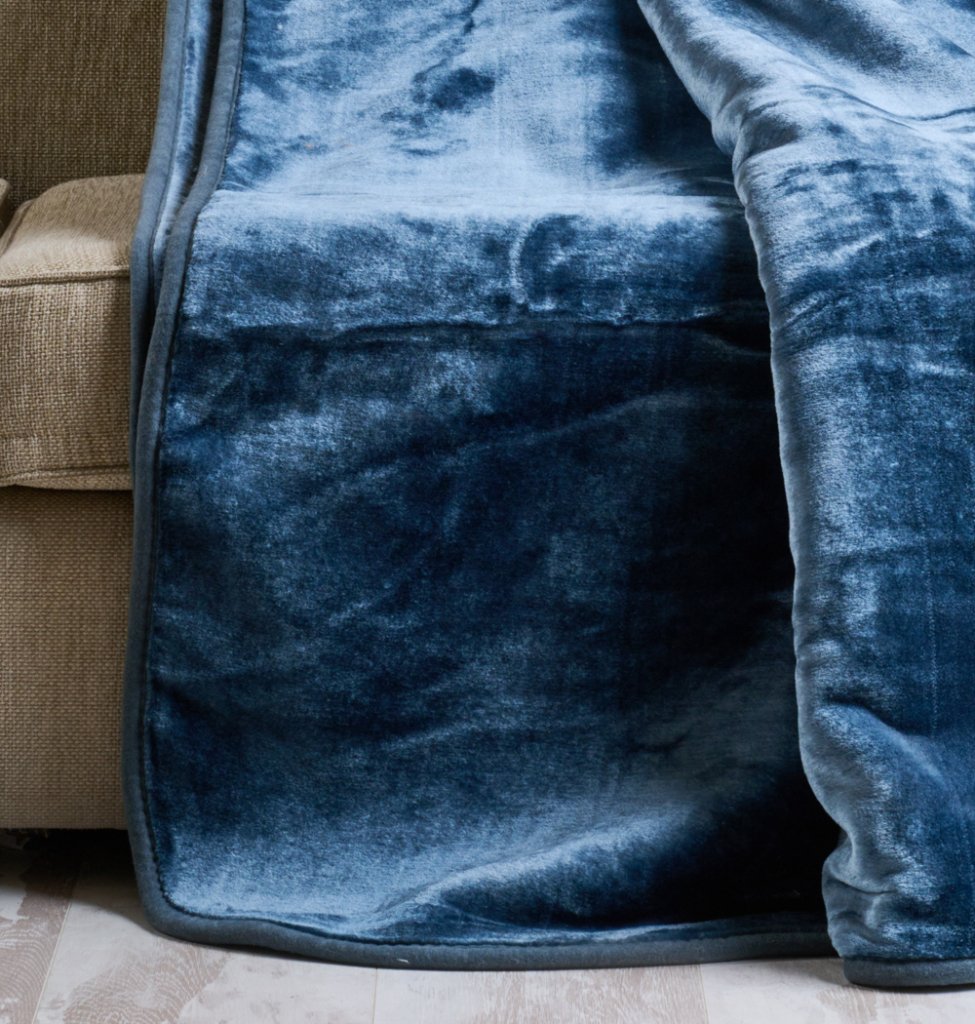 Κουβέρτα Μονόχρωμη Βελούρ Flat Silk Touch - Teal, Μονό (160x220) - SILK TOUCH- COKITEX