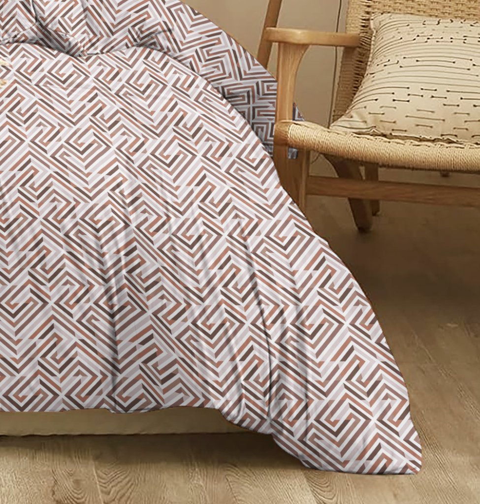 Alternative view of Παπλωματοθήκη "Marta" Maze Moka - Μονή (165x245) - MARTA- COKITEX