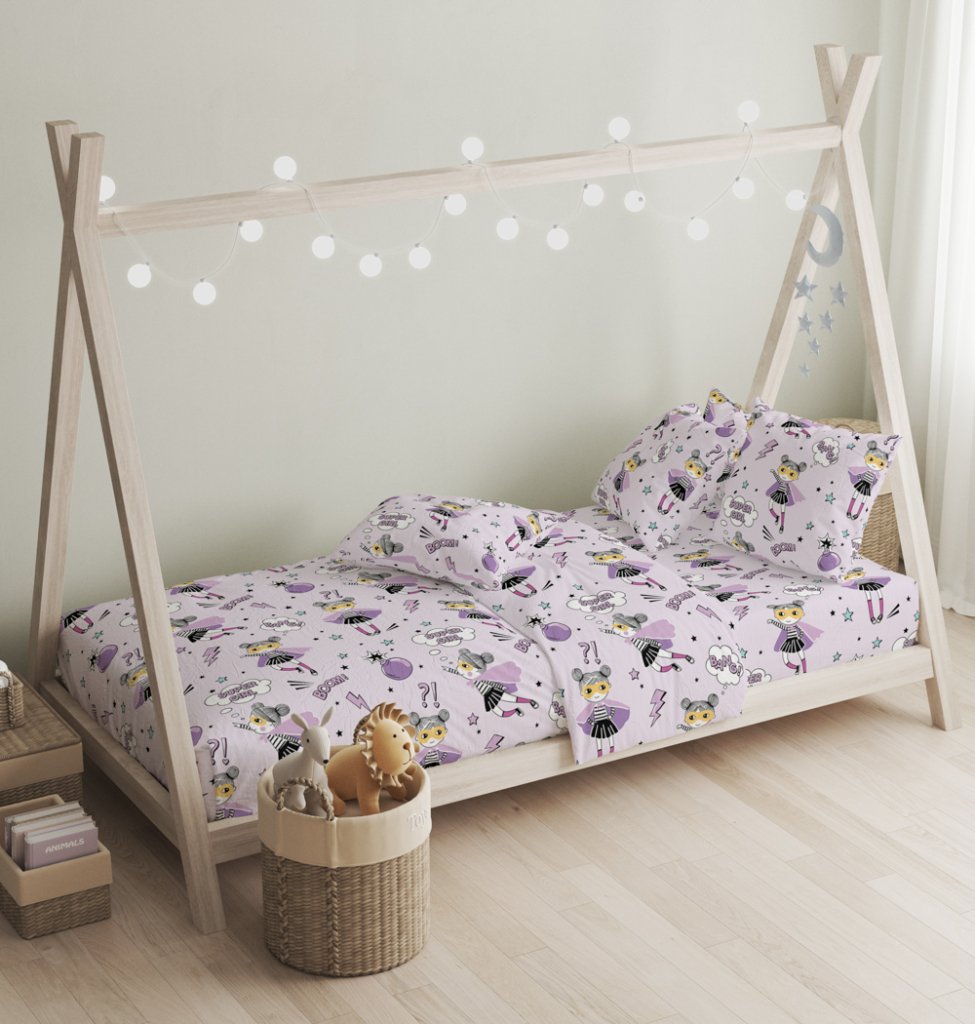 Σεντόνια Σετ Ballet Purple - 165x270+50X70 - LITTLE STAR- COKITEX