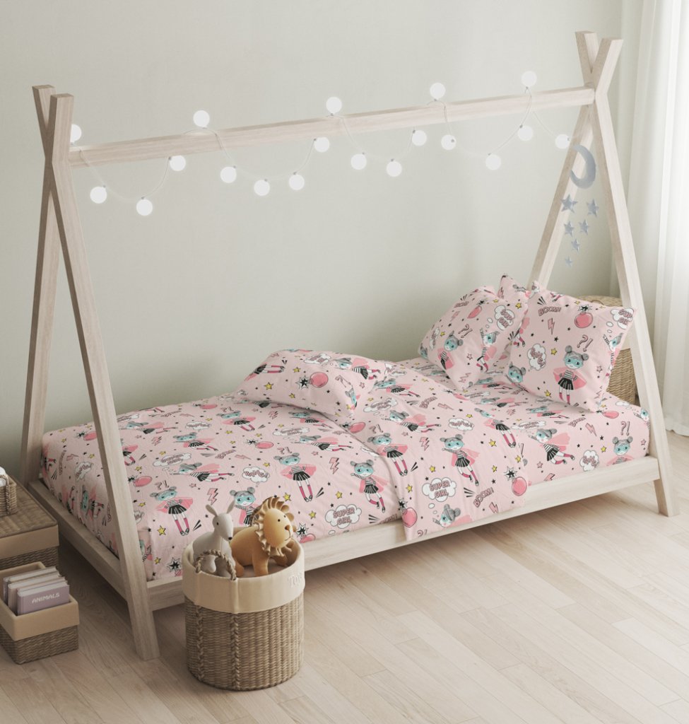 Σεντόνια Σετ Ballet Pink - 165x270+50X70 - LITTLE STAR- COKITEX