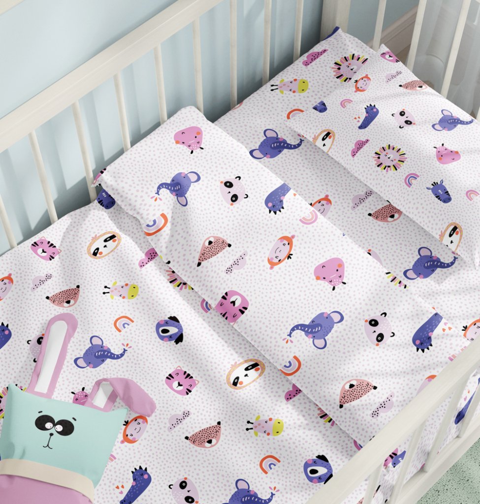 Alternative view of Σεντόνια Σετ Oasis Pink - 125x175(x2)+30x40(x1) - BABY- COKITEX