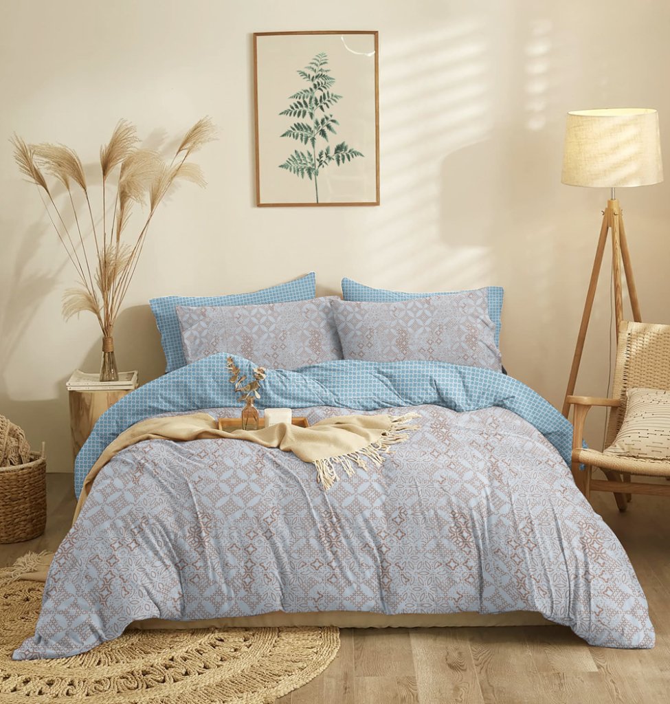 Σεντόνια Σετ "Marta" Dante Light Blue - Super King (260x280) - MARTA- COKITEX